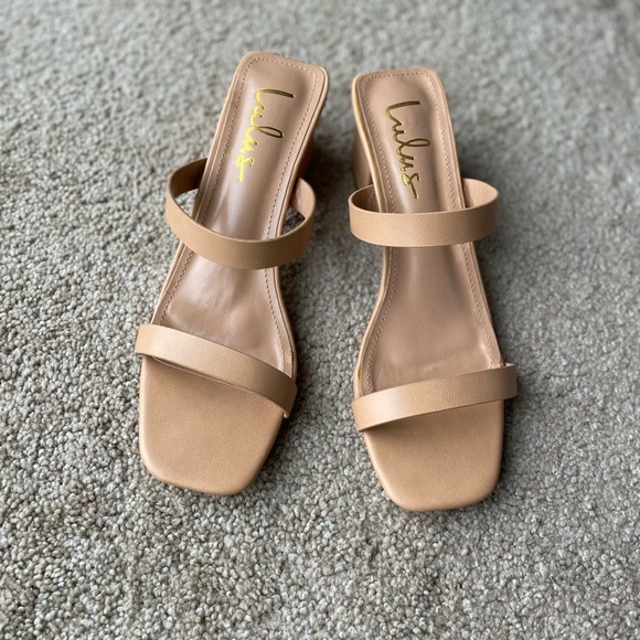 NWOB Lulus Fallyn Naked Hazelnut Mules - Picture 3 of 6